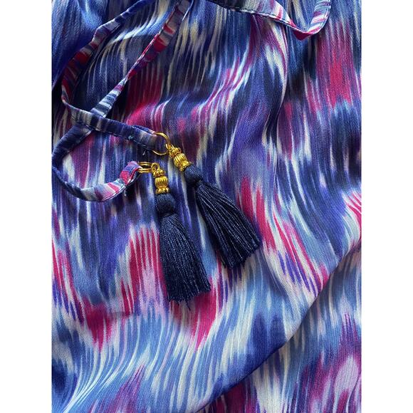 Tommy Bahama Ikat Mirage Lace-Front Tunic Swim Coverup - Picture 3 of 12